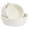 3 Pieces Small Round Cotton Rope Woven Storage Baskets - Nesting Bins for Organizing Home and Montessori Toys (White, 3 Sizes)